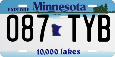 MN license plate 087TYB