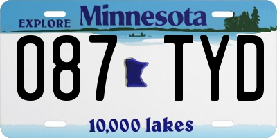 MN license plate 087TYD
