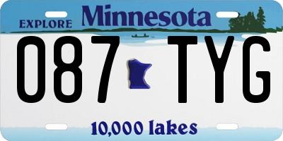 MN license plate 087TYG