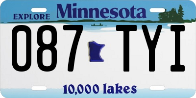 MN license plate 087TYI