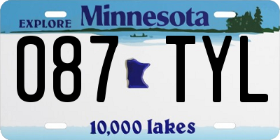 MN license plate 087TYL