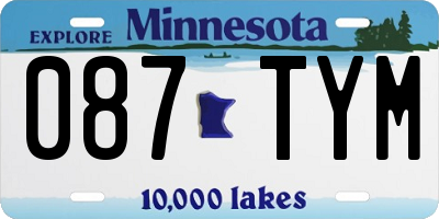 MN license plate 087TYM