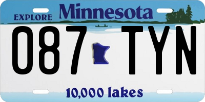 MN license plate 087TYN