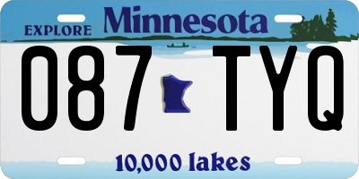 MN license plate 087TYQ