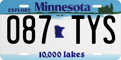 MN license plate 087TYS