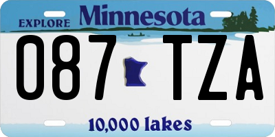 MN license plate 087TZA