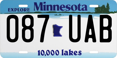 MN license plate 087UAB