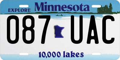 MN license plate 087UAC