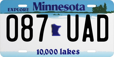MN license plate 087UAD