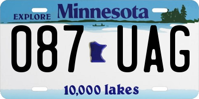 MN license plate 087UAG
