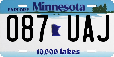MN license plate 087UAJ