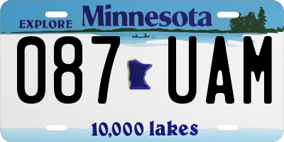 MN license plate 087UAM