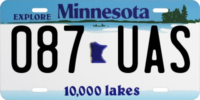 MN license plate 087UAS