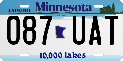 MN license plate 087UAT