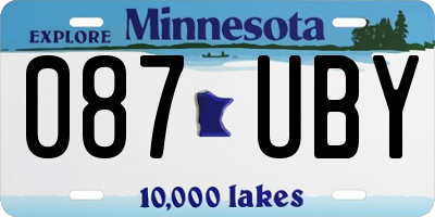 MN license plate 087UBY