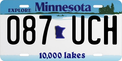 MN license plate 087UCH