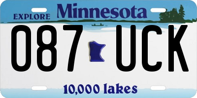 MN license plate 087UCK
