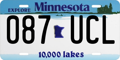 MN license plate 087UCL