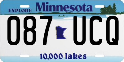 MN license plate 087UCQ