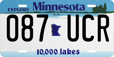 MN license plate 087UCR