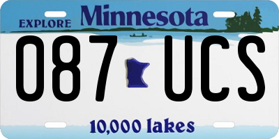 MN license plate 087UCS