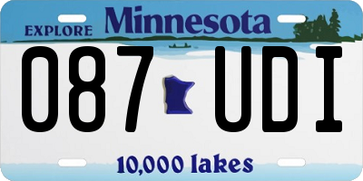 MN license plate 087UDI