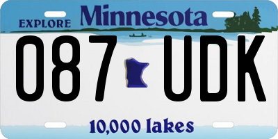 MN license plate 087UDK