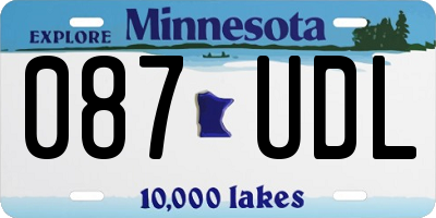 MN license plate 087UDL