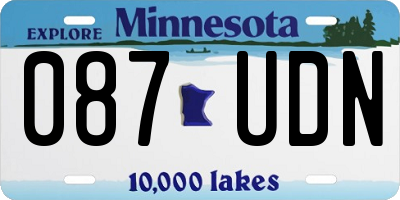 MN license plate 087UDN