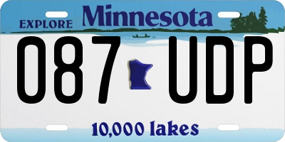 MN license plate 087UDP