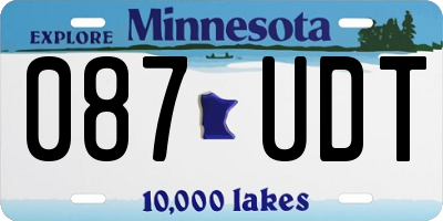 MN license plate 087UDT