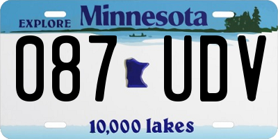 MN license plate 087UDV