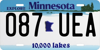 MN license plate 087UEA