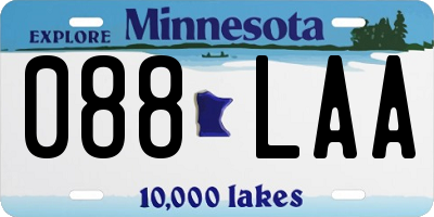 MN license plate 088LAA