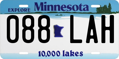 MN license plate 088LAH
