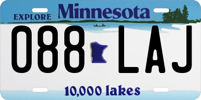 MN license plate 088LAJ