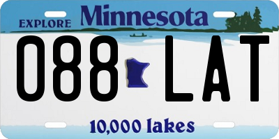 MN license plate 088LAT