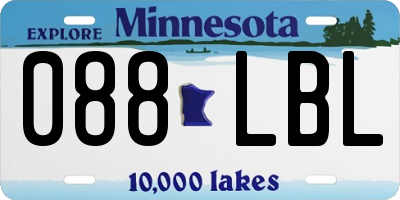 MN license plate 088LBL