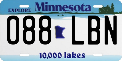MN license plate 088LBN