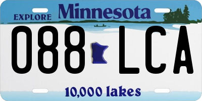 MN license plate 088LCA
