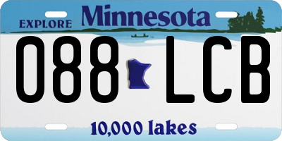 MN license plate 088LCB