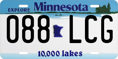 MN license plate 088LCG