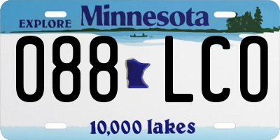 MN license plate 088LCO