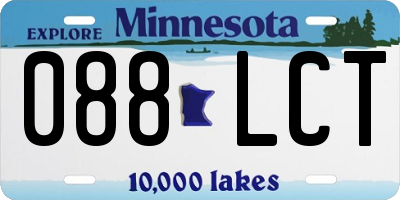 MN license plate 088LCT