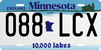 MN license plate 088LCX