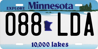 MN license plate 088LDA