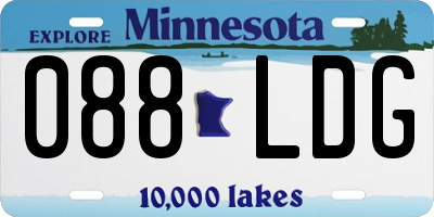 MN license plate 088LDG