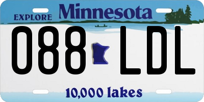 MN license plate 088LDL