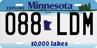 MN license plate 088LDM