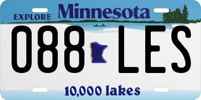 MN license plate 088LES